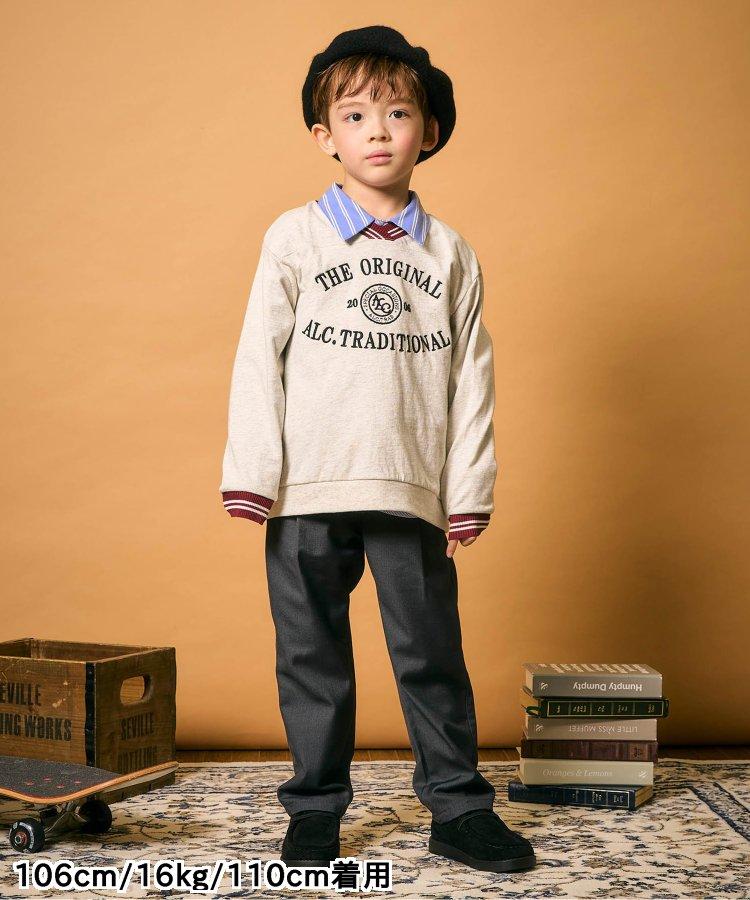 條紋圓領大學T恤