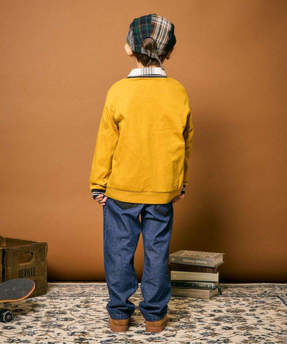 條紋圓領大學T恤