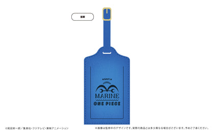 ONE PIECE - 皮質行李標籤 海軍