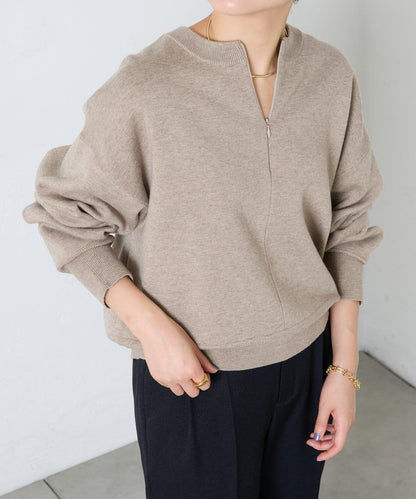 【可手洗】拉鍊衛衣風針織衫