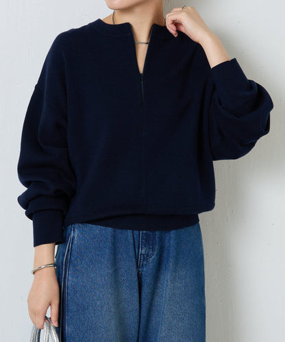【可手洗】拉鍊衛衣風針織衫