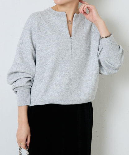 【可手洗】拉鍊衛衣風針織衫