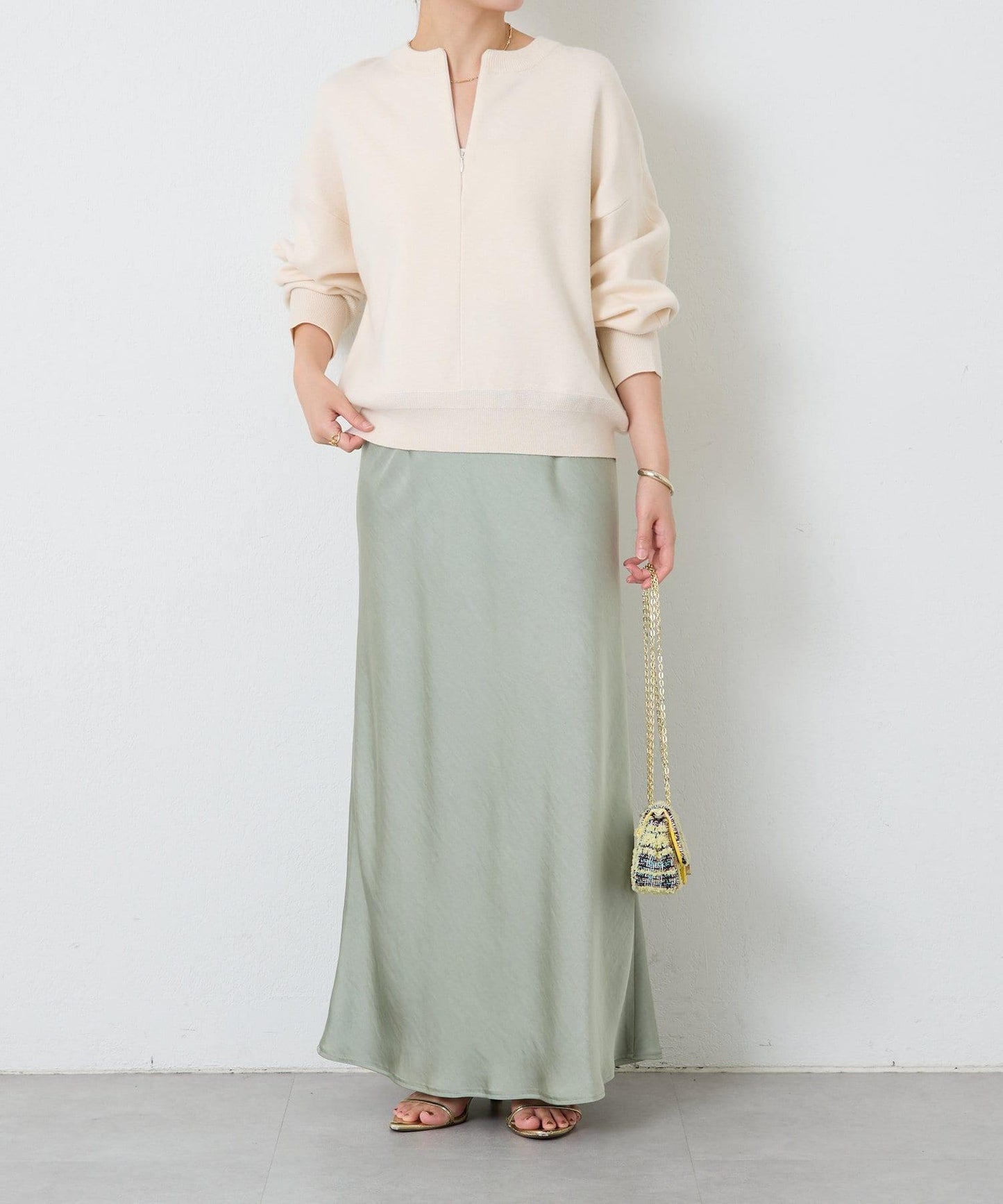 【可手洗】拉鍊衛衣風針織衫