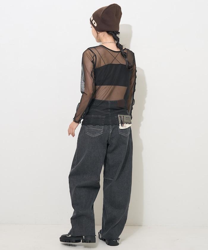 雙層蕾絲短T-shirt