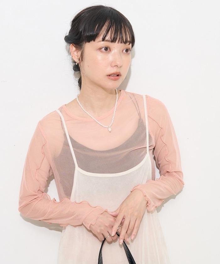 雙層蕾絲短T-shirt