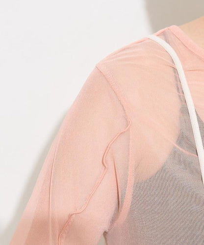 雙層蕾絲短T-shirt