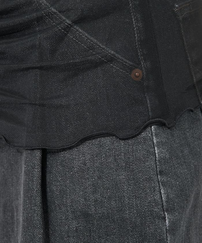 雙層蕾絲短T-shirt