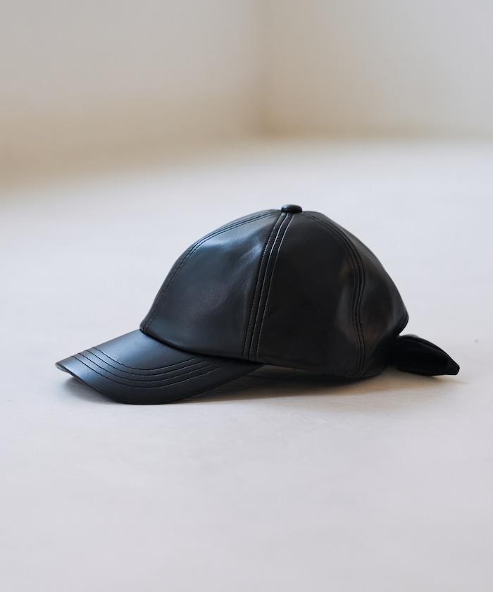 PU絲帶帽/仿皮帽