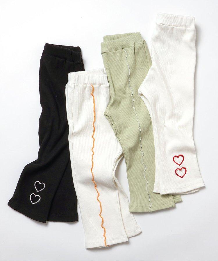 7天風格 心形蓬鬆喇叭褲 10分褲