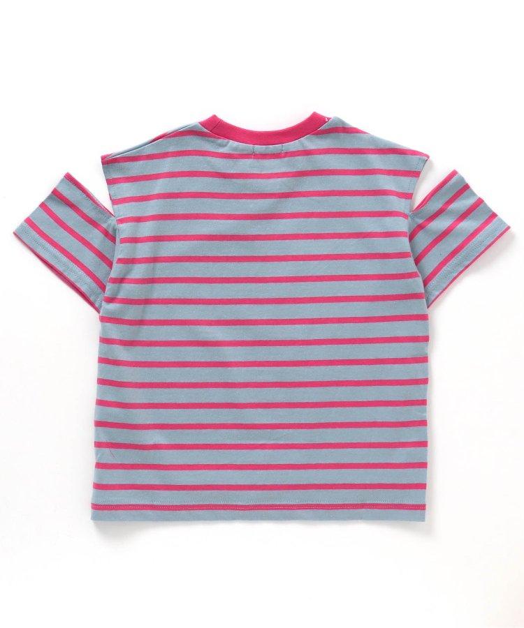 袖口開衩條紋T恤