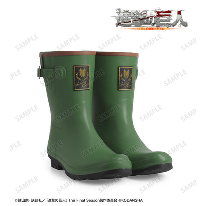《進擊的巨人》- 調査兵団 長筒橡膠靴 男女皆宜尺寸/26.0厘米