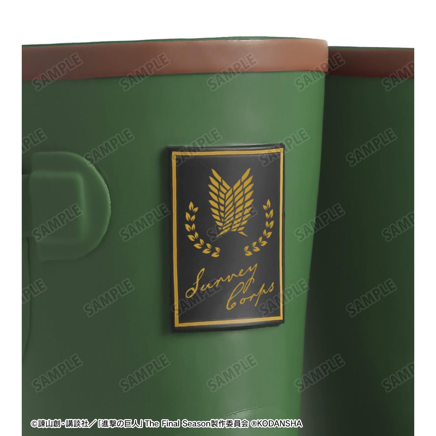 《進擊的巨人》- 調査兵団 長筒橡膠靴 男女同款尺寸/25.0cm