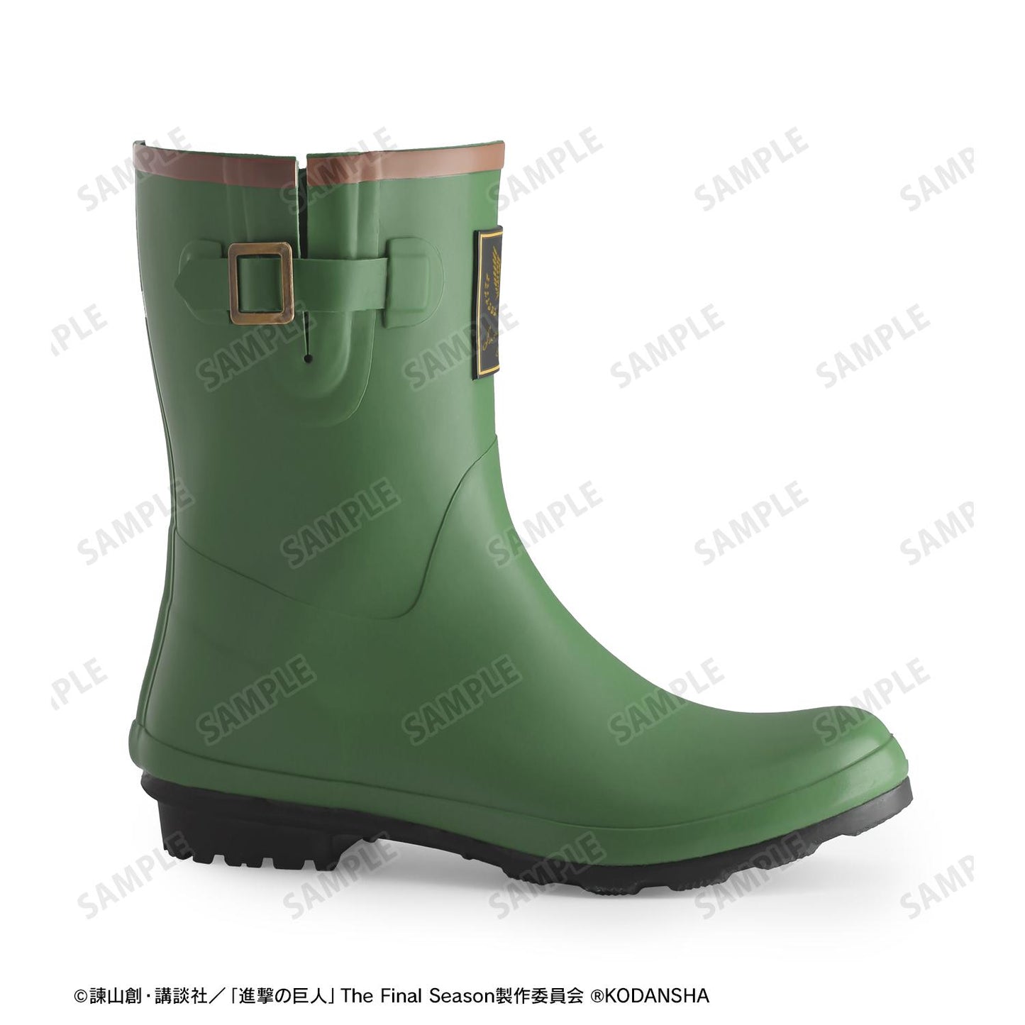 《進擊的巨人》- 調査兵団 長筒橡膠靴 男女同款尺寸/25.0cm