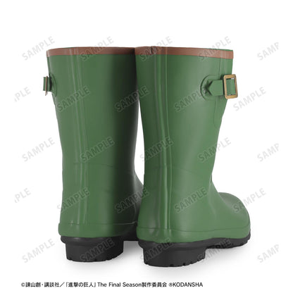 《進擊的巨人》- 調査兵団 長筒橡膠靴 男女同款尺寸/25.0cm