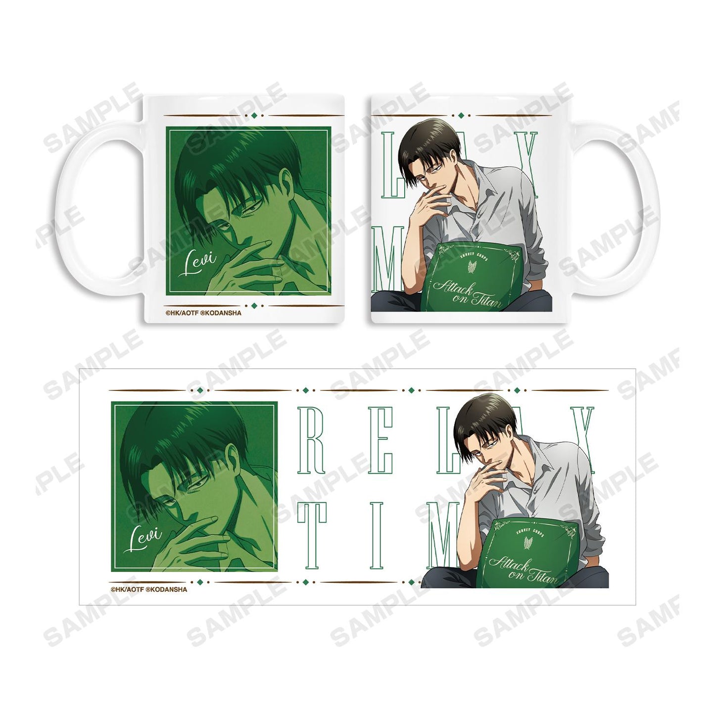 《進擊的巨人》描繪插圖 利威 放鬆版 馬克杯