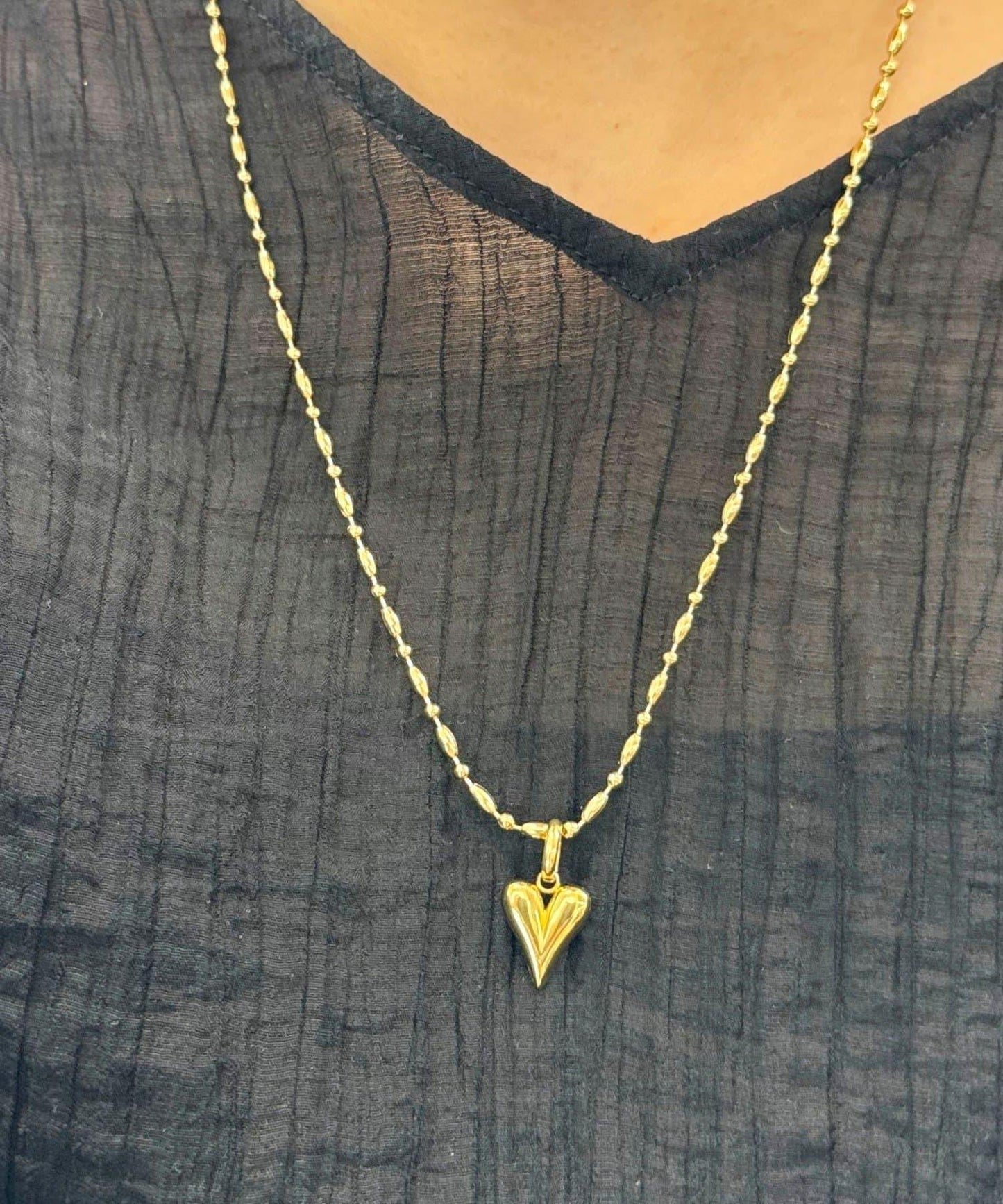 不鏽鋼心形吊墜項鍊