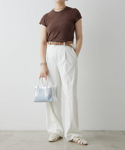 【CLAMIRE克拉米雷 】意大利製造/2用途/條紋圖案/迷你手提袋&單肩包