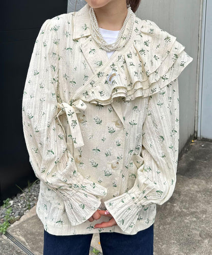 【2024AW】【HELLO.SANFRANCISCO/你好，舊金山】花印多功能荷葉邊腰帶