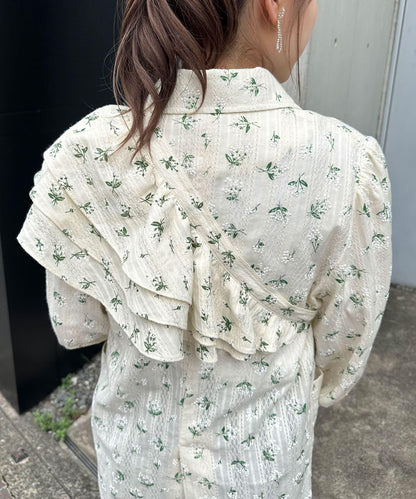 【2024AW】【HELLO.SANFRANCISCO/你好，舊金山】花印多功能荷葉邊腰帶