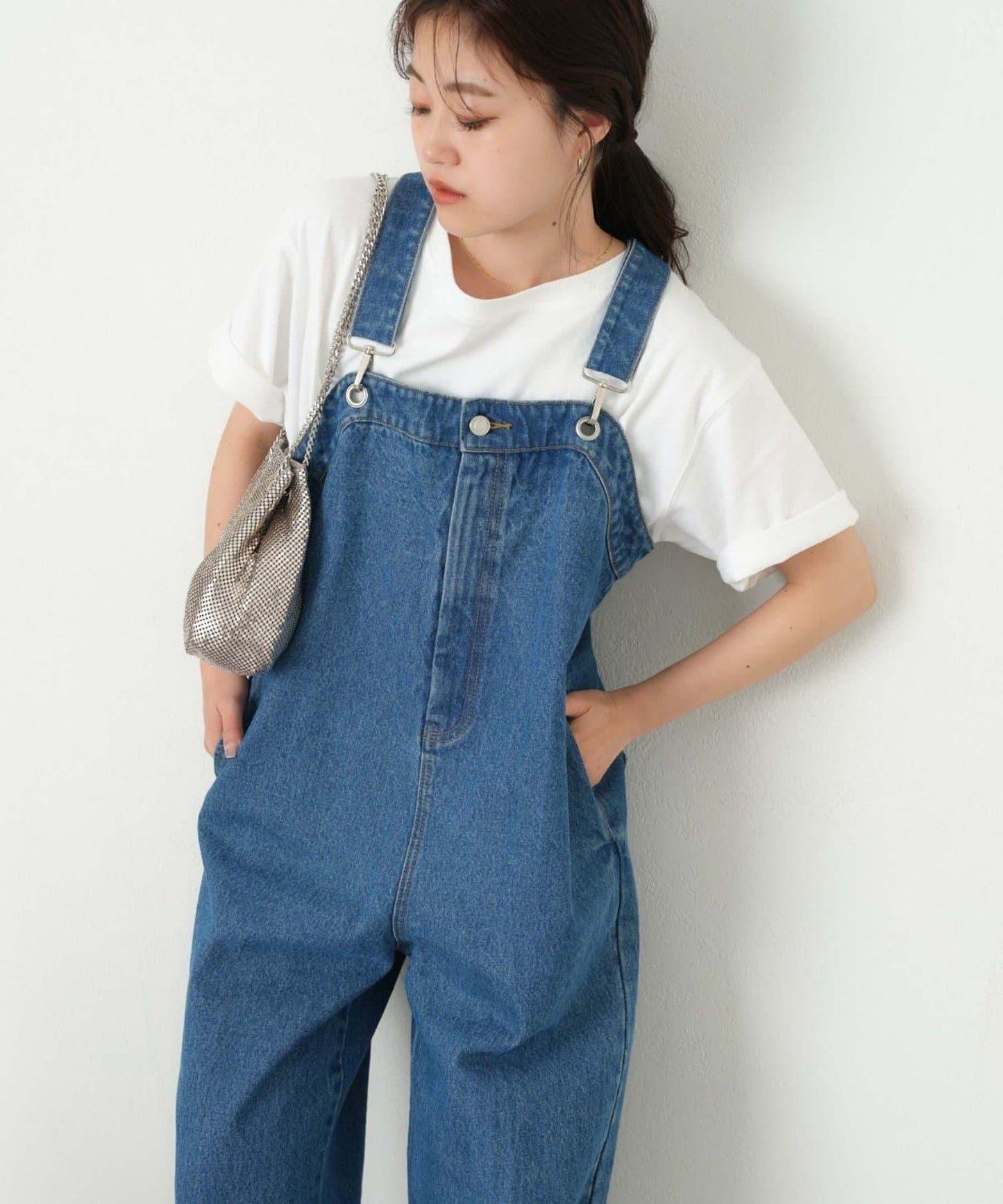 【柳】牛仔連體褲