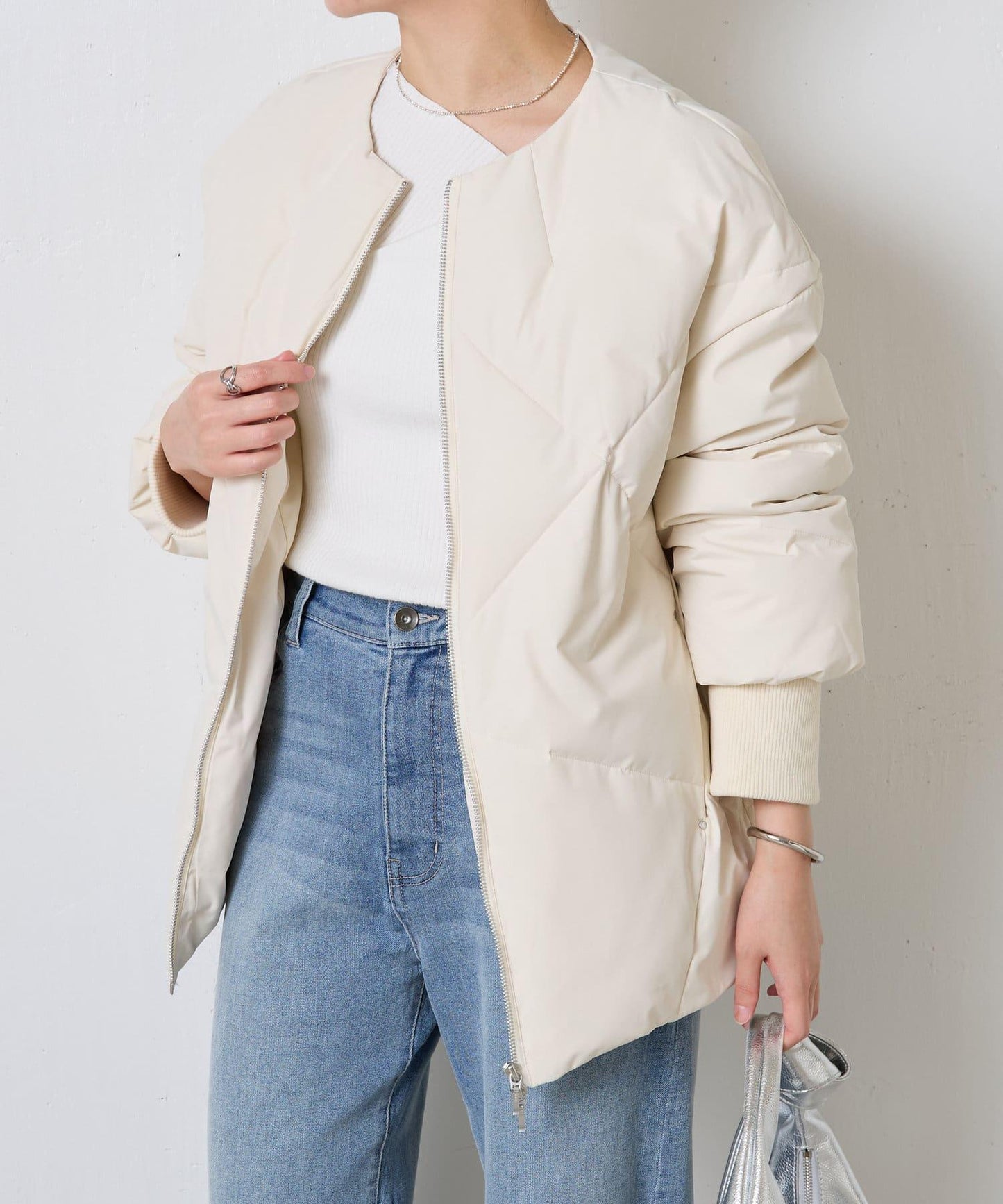 【輕薄外套】無領羽絨服