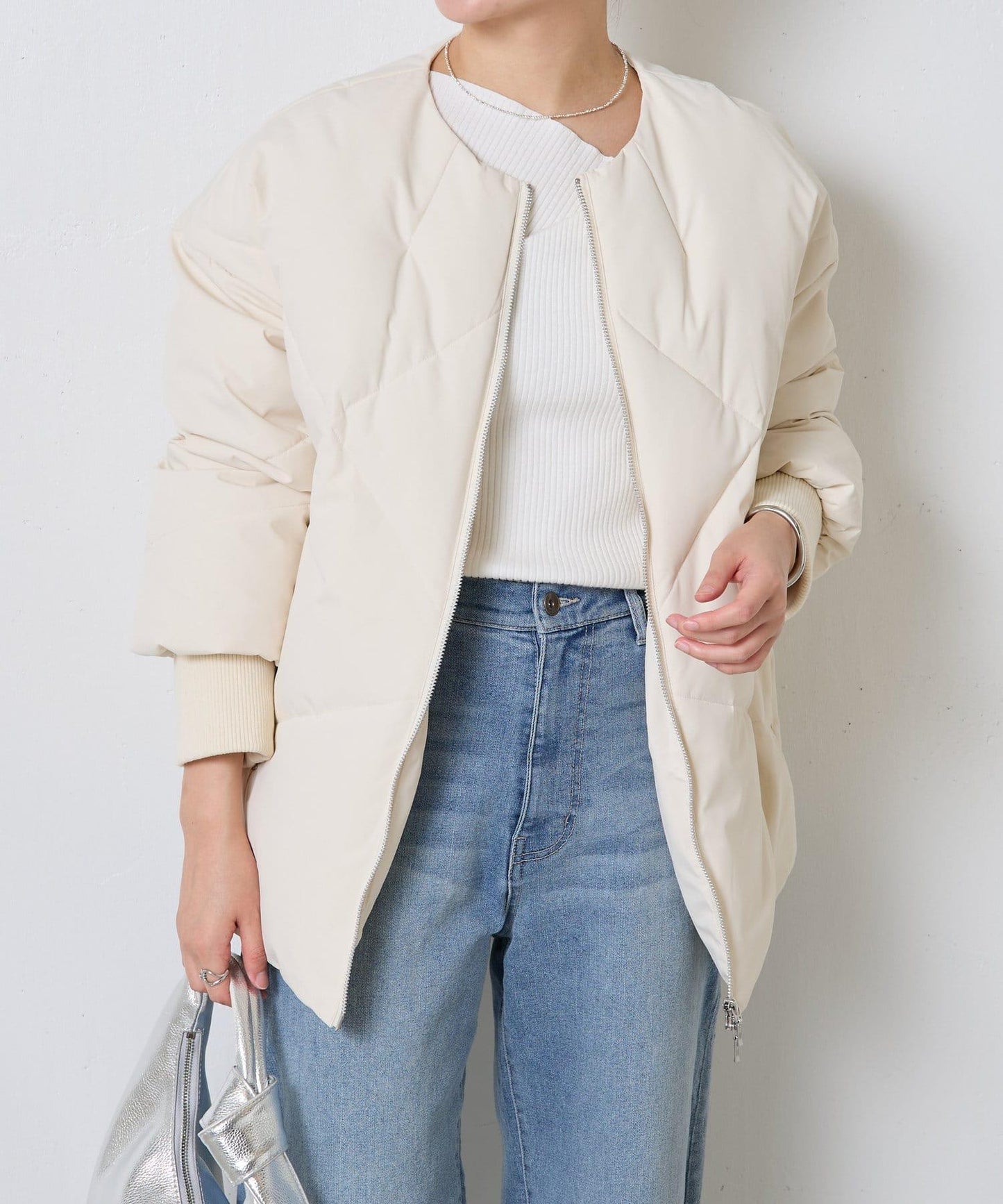 【輕薄外套】無領羽絨服