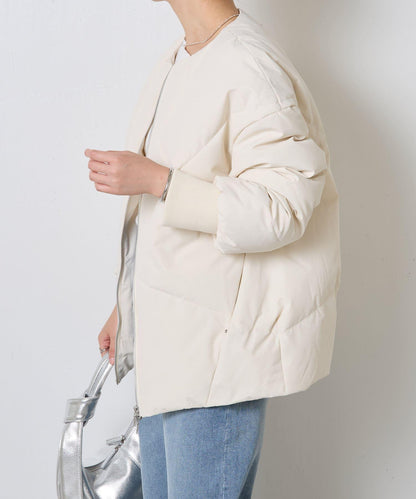 【輕薄外套】無領羽絨服