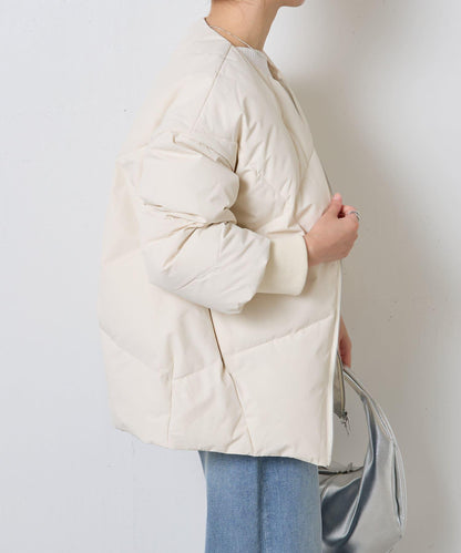 【輕薄外套】無領羽絨服
