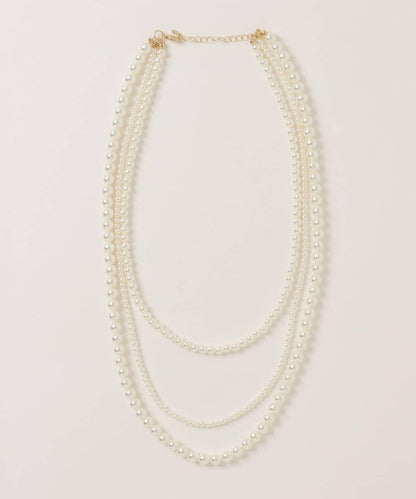 3尺寸珍珠三連長項鍊