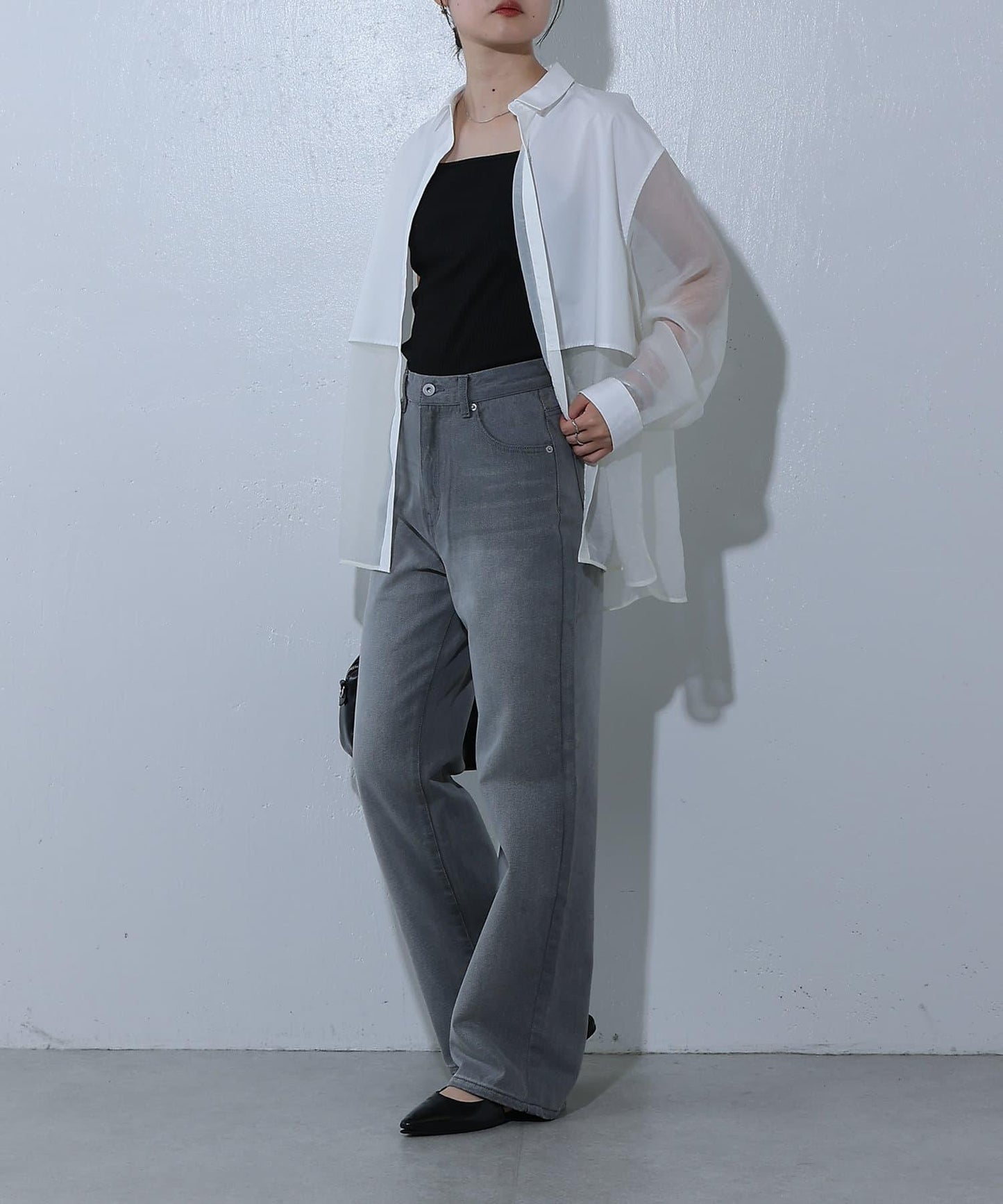 寬鬆直筒牛仔褲