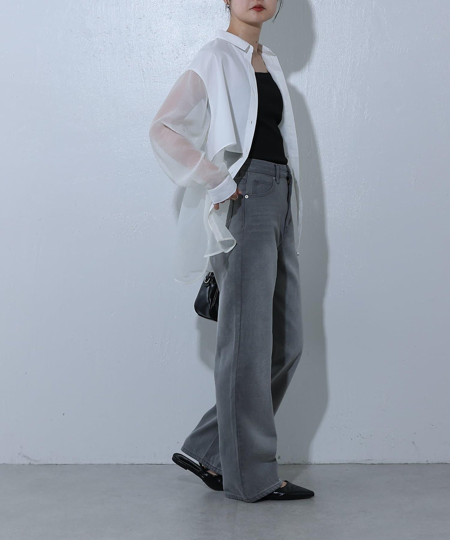 寬鬆直筒牛仔褲