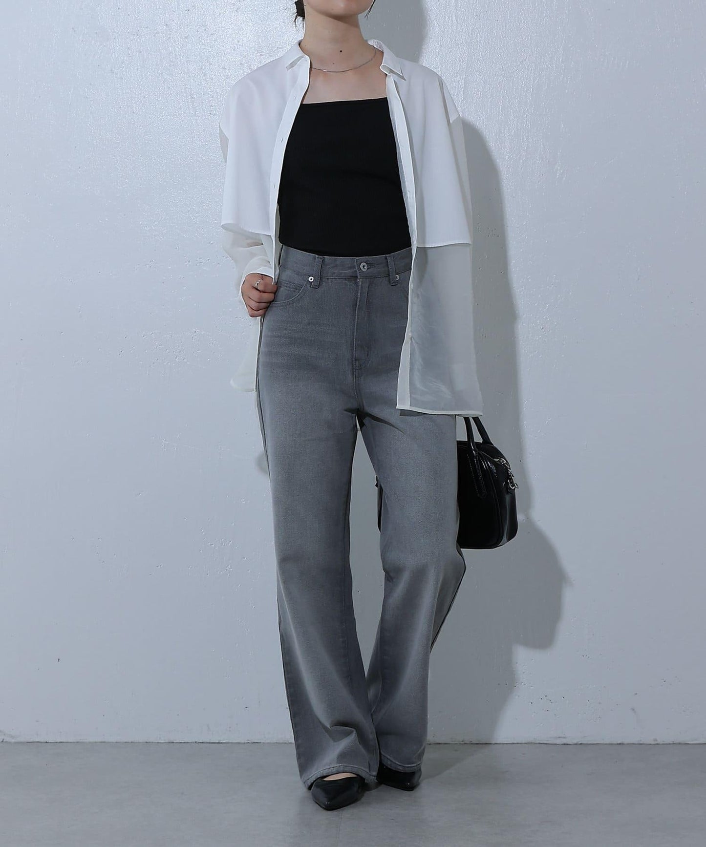 寬鬆直筒牛仔褲