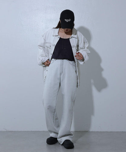 寬鬆直筒牛仔褲