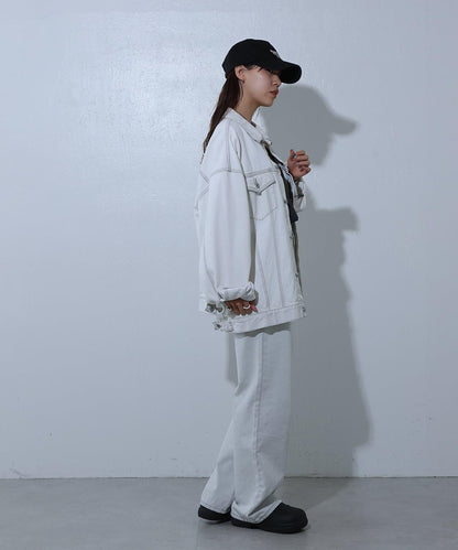 寬鬆直筒牛仔褲