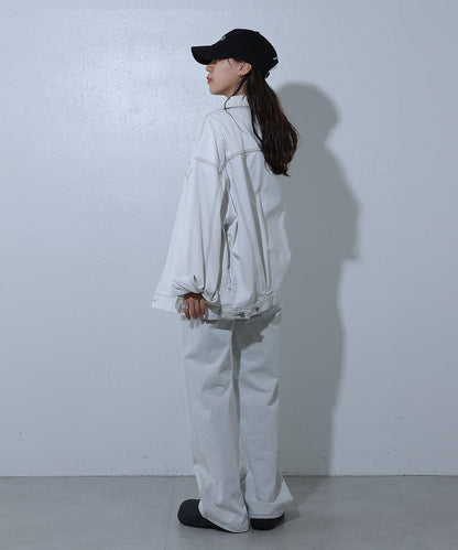 寬鬆直筒牛仔褲