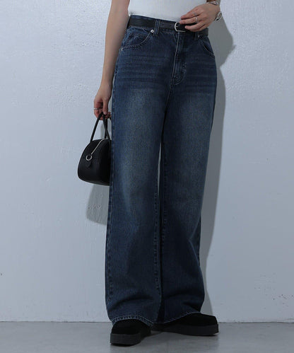 寬鬆直筒牛仔褲