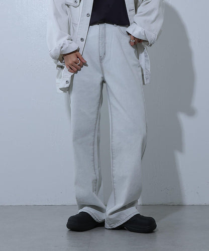 寬鬆直筒牛仔褲