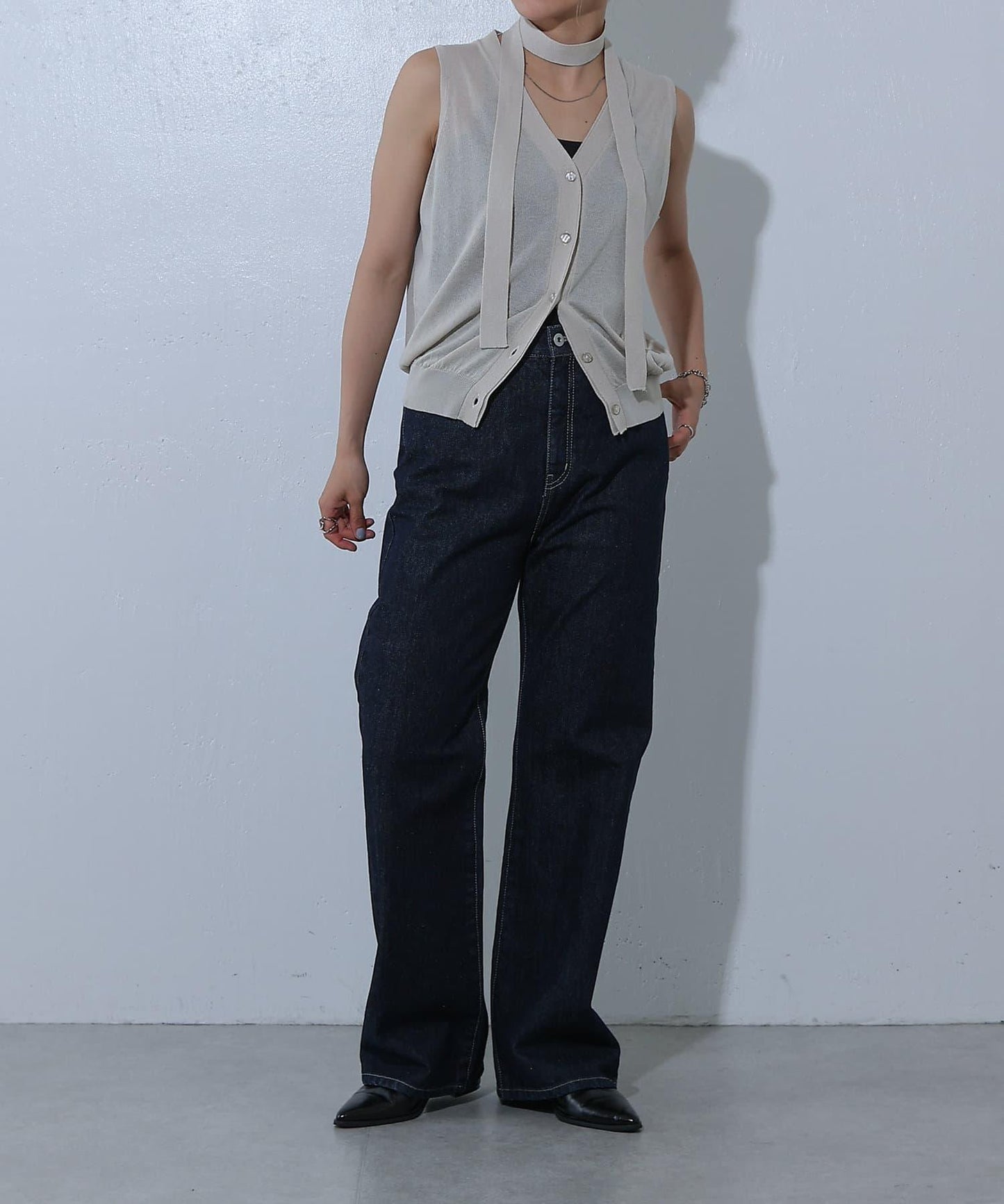 寬鬆直筒牛仔褲