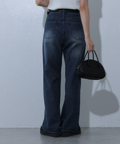 寬鬆直筒牛仔褲