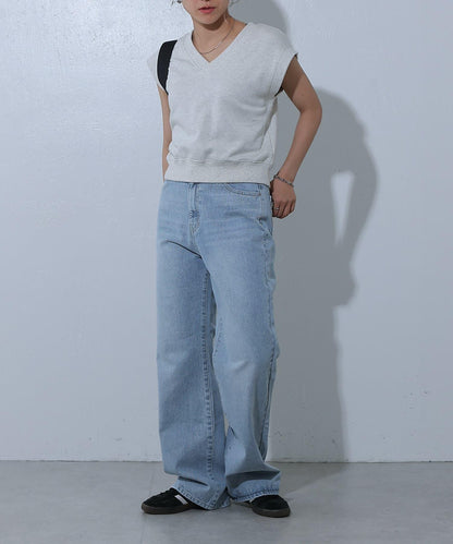 寬鬆直筒牛仔褲