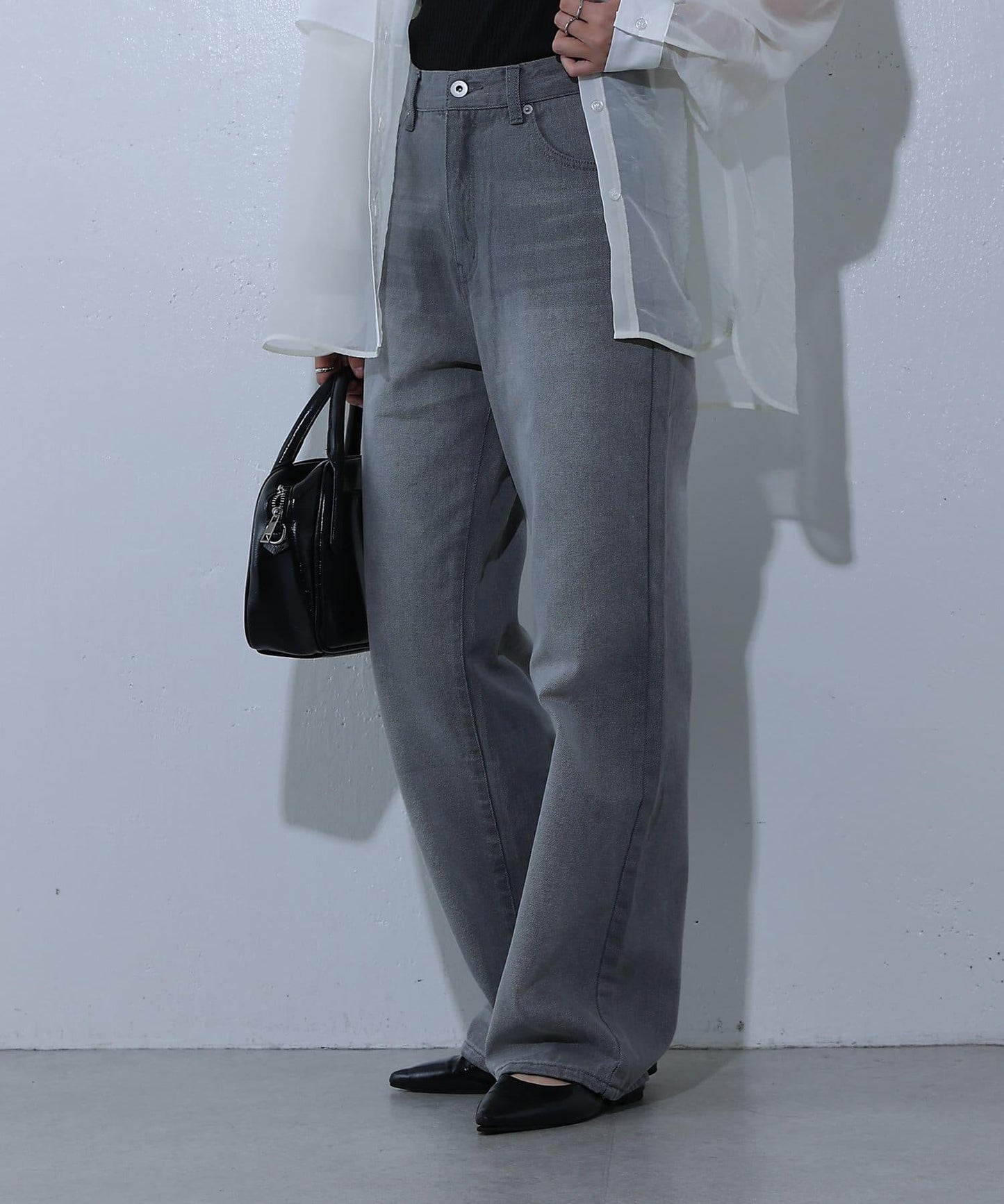 寬鬆直筒牛仔褲