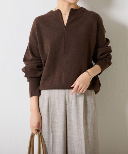 【可手洗】拉鍊衛衣風針織衫