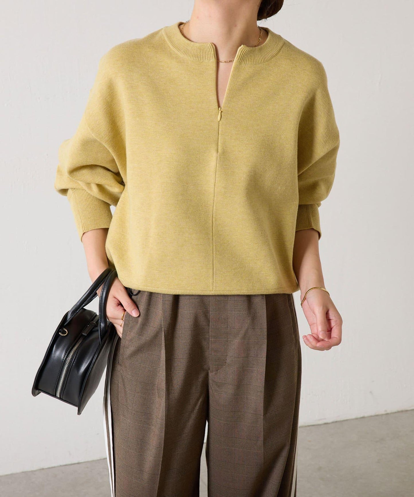 【可手洗】拉鍊衛衣風針織衫