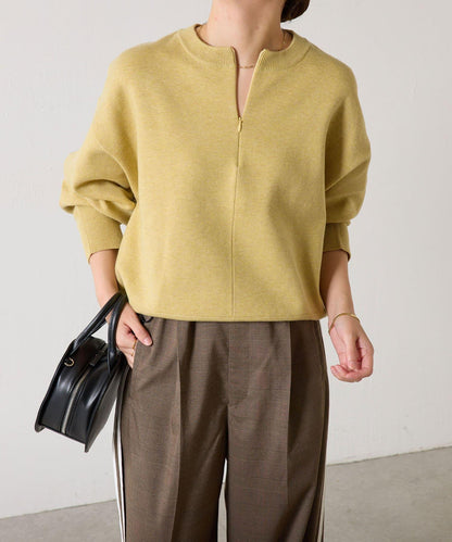 【可手洗】拉鍊衛衣風針織衫