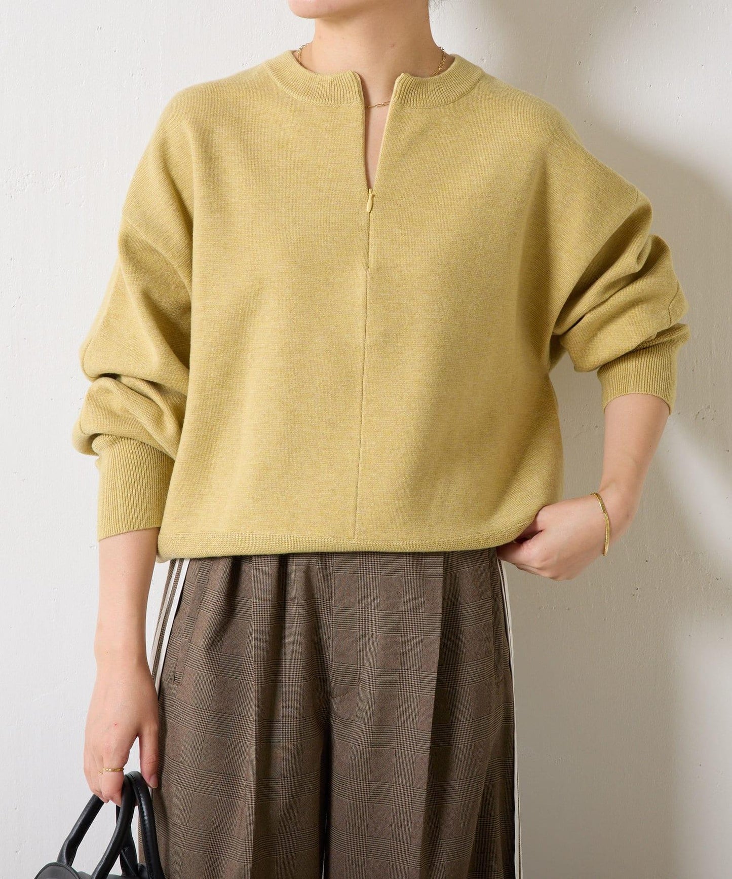 【可手洗】拉鍊衛衣風針織衫