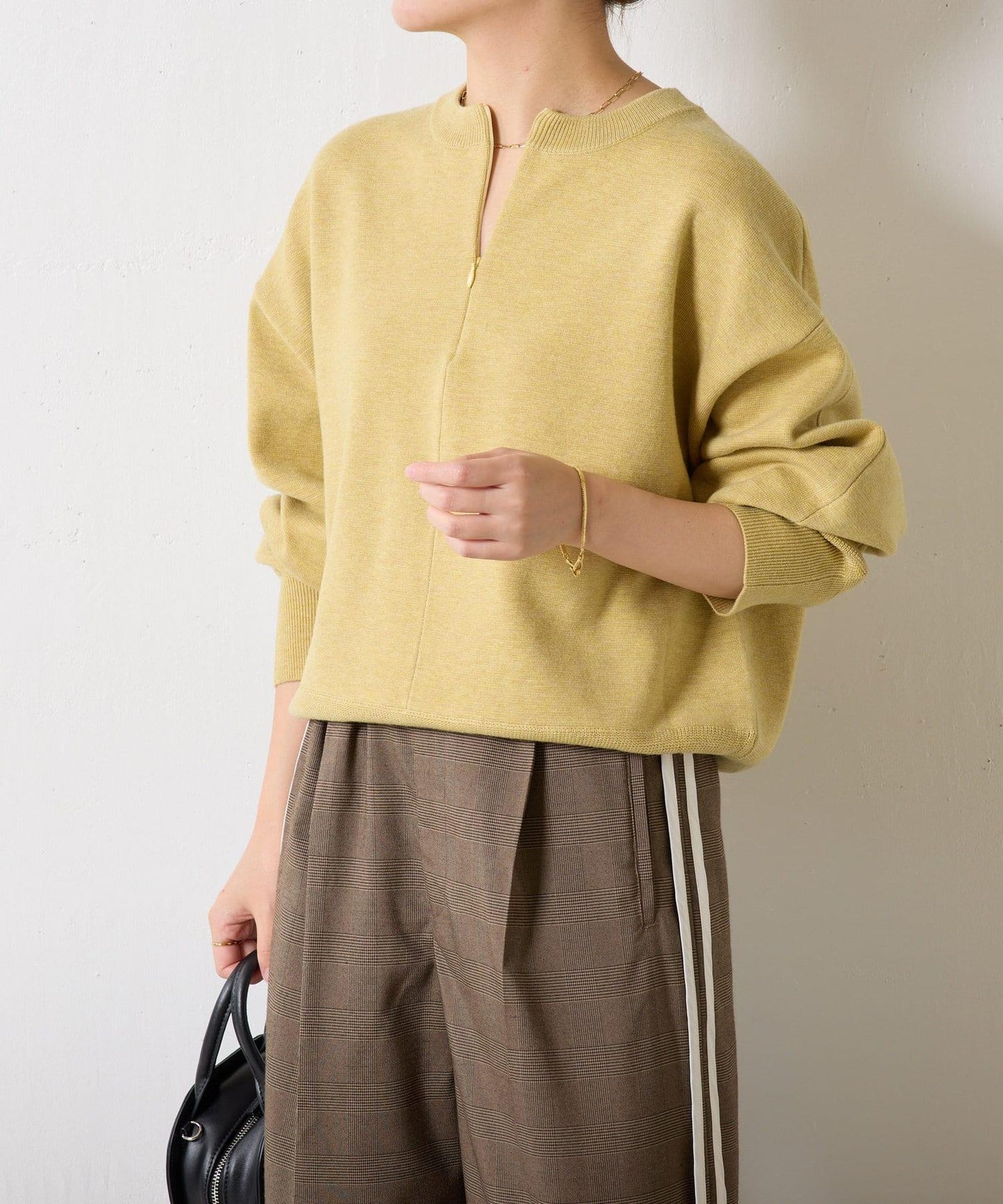 【可手洗】拉鍊衛衣風針織衫