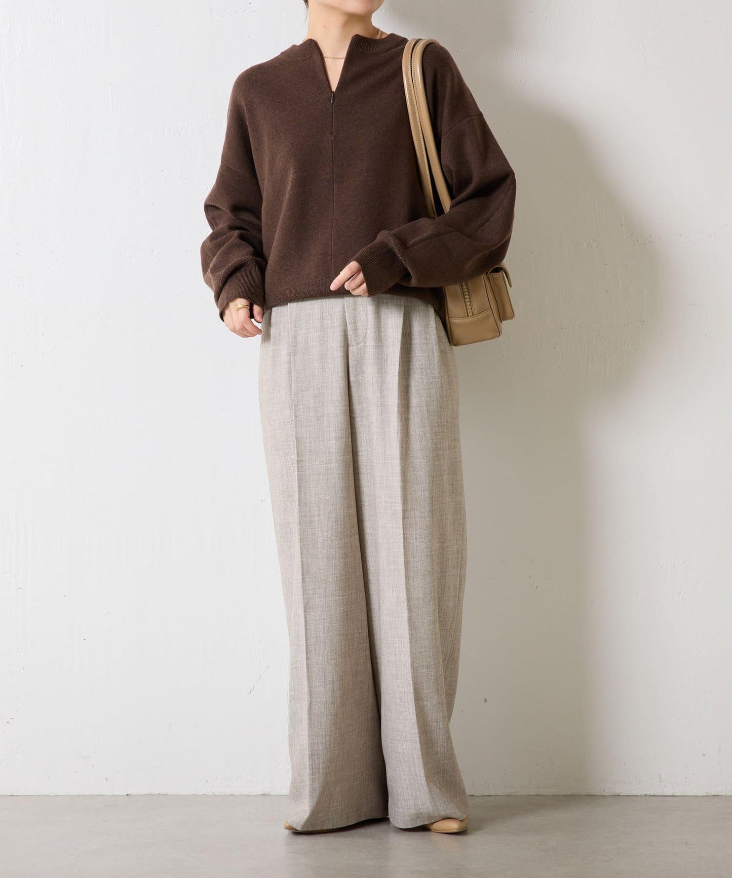 【可手洗】拉鍊衛衣風針織衫