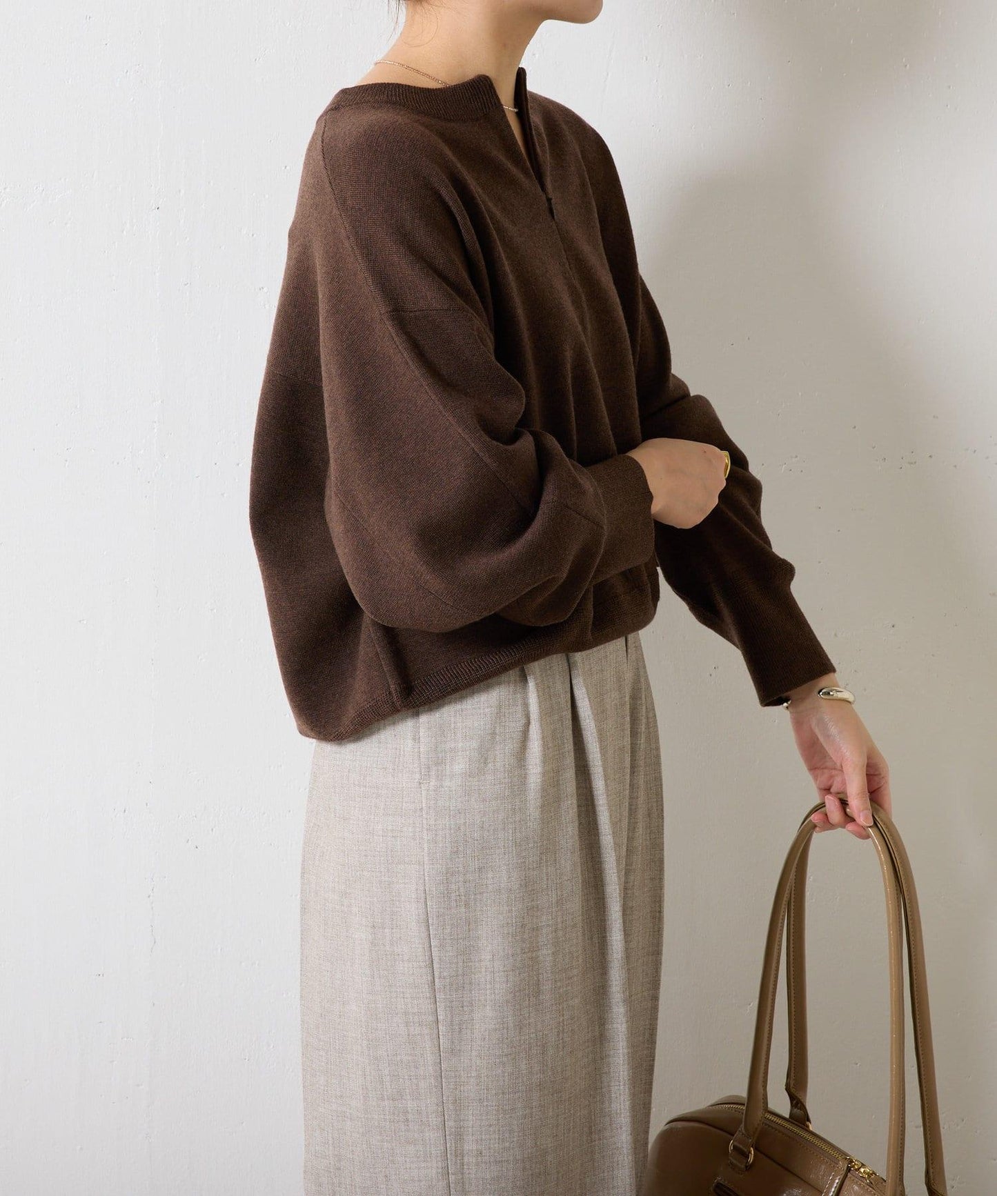 【可手洗】拉鍊衛衣風針織衫