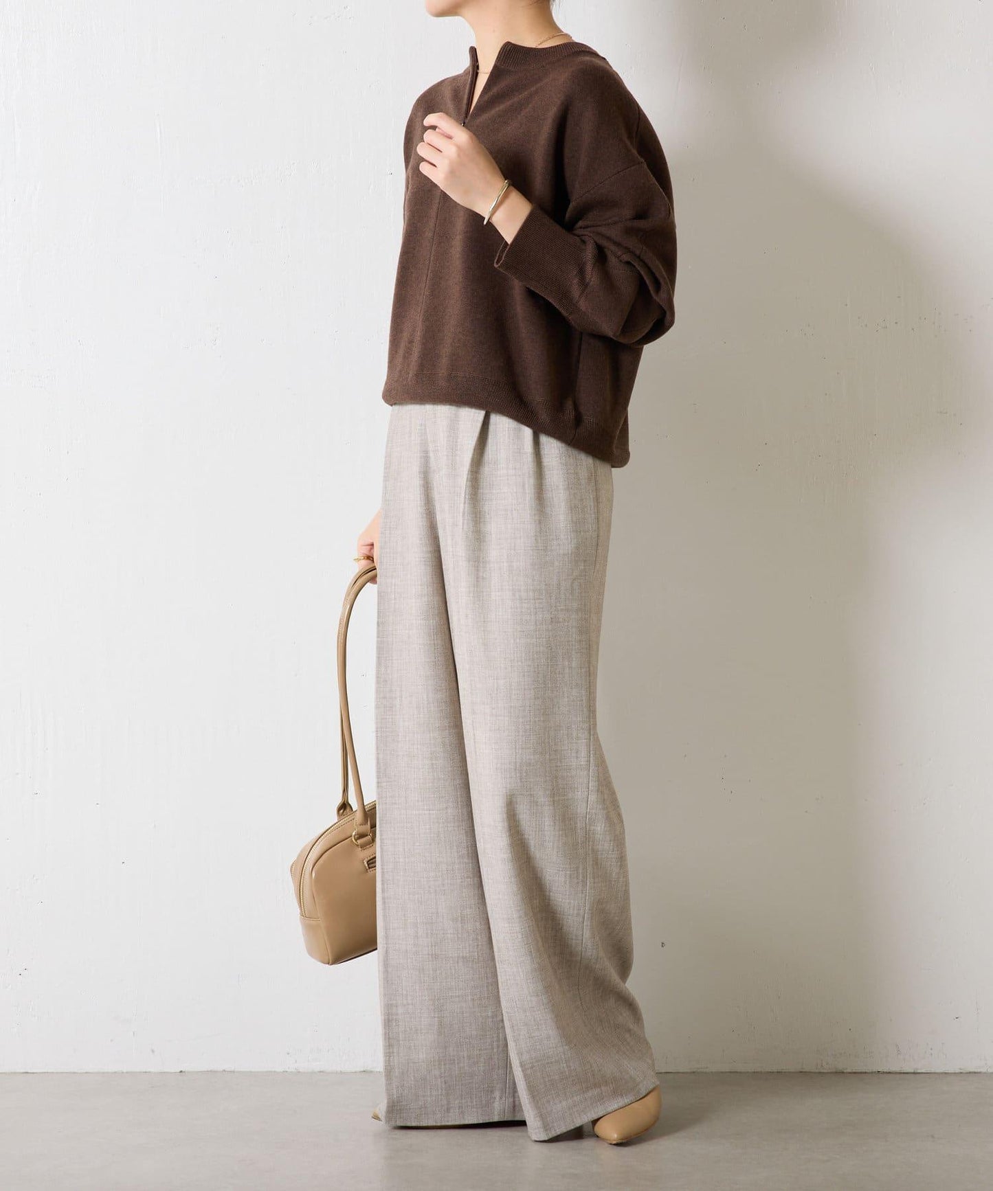 【可手洗】拉鍊衛衣風針織衫