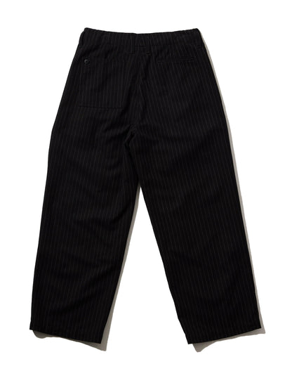 研究過的修身褲/T/R/W混紡條紋緞褲